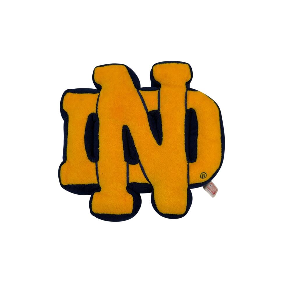 Vintage Notre Dame ND Logo Plush Accent Pillow